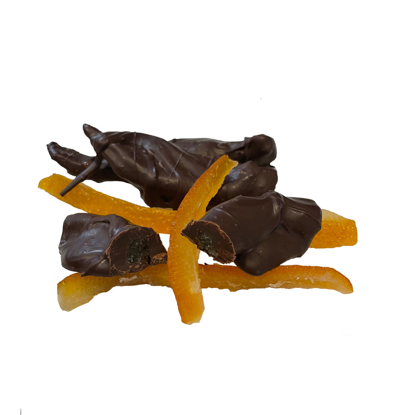 Dark Chocolate Covered Candied Orange Peel