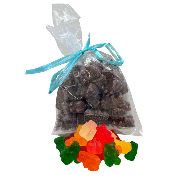 Chocolate Covered Gummy Bears 8 Ounce Bag